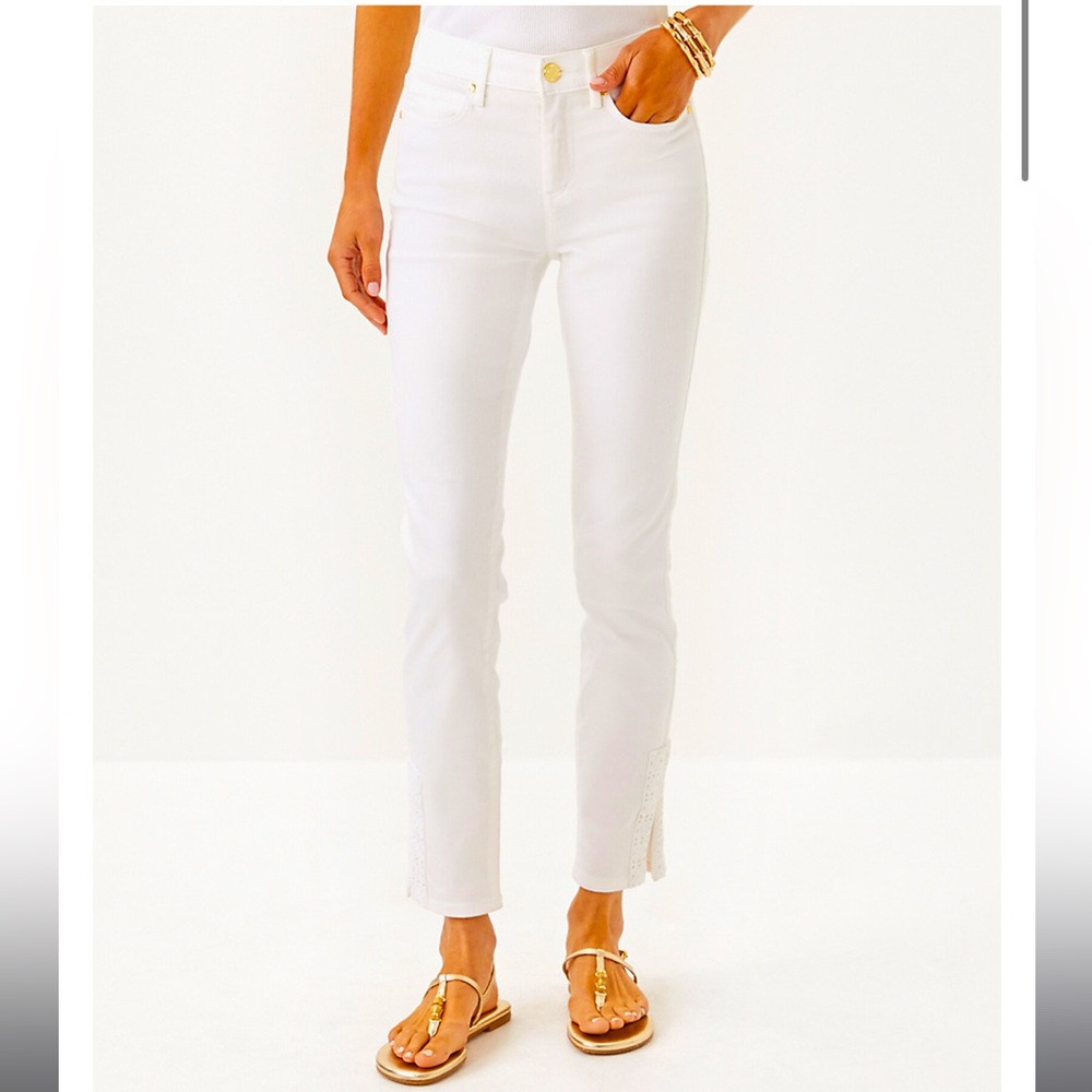 Lilly Pulitzer 29" South Ocean High Rise Skinny Jean Resort White
